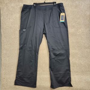 Cherokee Workwear Gray Elastic Waist Pull-On Cargo Scrub Pants Size 2XL NWT